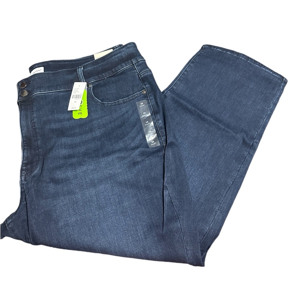 Lane Bryant Size 28 Short Slim Straight High Rise Tighter Tummy Jeans - NWT